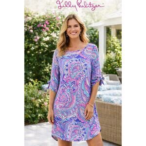 Lilly Pulitzer Preston Dress | Pink Tropics Mermaids Call | Size M